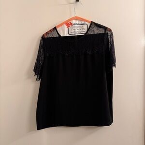 🦄3 for $10🦄 Forever 21 Black Short Sleeve Blouse